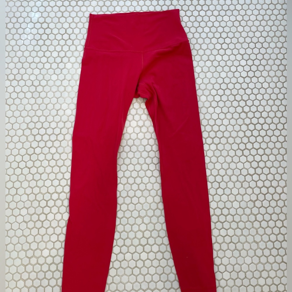 LULULEMON- red align HR leggings